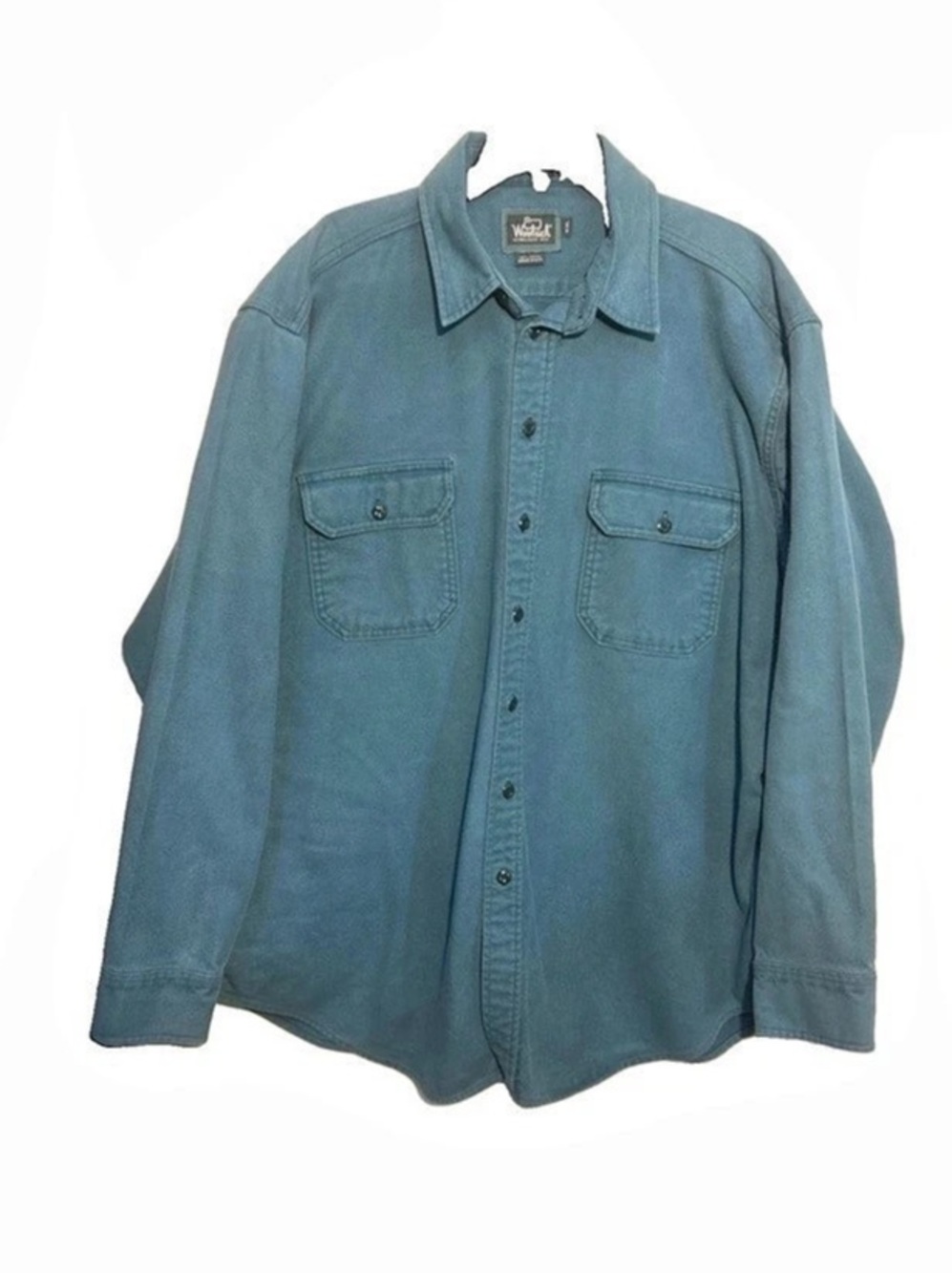 Woolrich Men's Blue Button Down Flannel Shirt Size XL